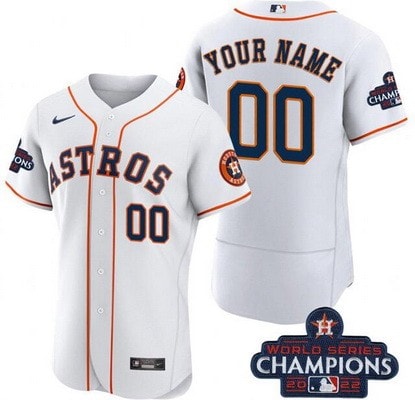 Houston Astros Customized White 2022 World Series Champions Authentic Jersey