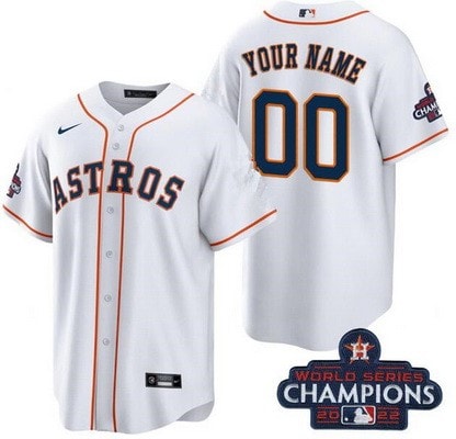 Houston Astros Customized White 2022 World Series Champions Cool Base Jersey