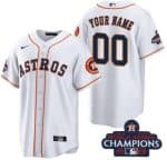 Houston Astros Customized White 2022 World Series Champions Team Logo Cool Base Jersey