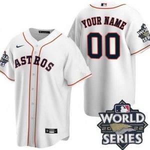 Houston Astros Customized White 2022 World Series Cool Base Jersey