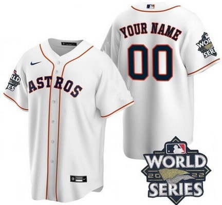 Houston Astros Customized White 2022 World Series Cool Base Jersey