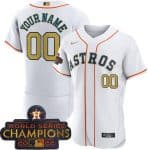 Houston Astros Customized White 2023 Gold Collection Authentic Jersey