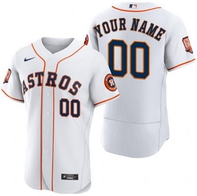 Houston Astros Customized White 60th Anniversary Authentic Jersey