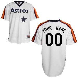 Houston Astros Customized White Throwback Jersey