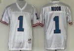 Houston Oilers #1 Warren Moon White Throwback Jersey
