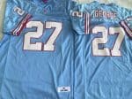 Houston Oilers #27 Eddie George Light Blue 1997 Throwback Jersey