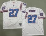 Houston Oilers #27 Eddie George White 1996 Throwback Jersey
