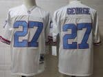Houston Oilers #27 Eddie George White Throwback Jersey