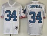 Houston Oilers #34 Earl Campbell White Throwback Jersey
