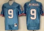 Houston Oilers #9 Steve McNair Light Blue Throwback Jersey