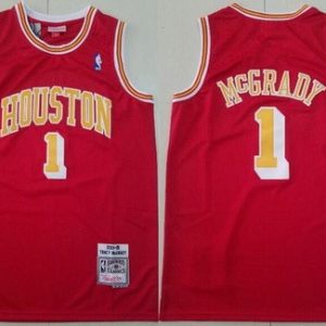 Houston Rockets #1 Tracy Mcgrady Red 2004 Throwback Swingman Jersey