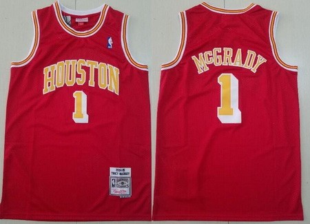Houston Rockets #1 Tracy Mcgrady Red 2004 Throwback Swingman Jersey