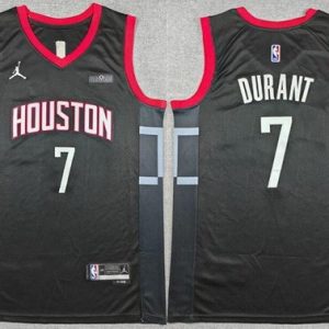 Houston Rockets #7 Kevin Durant Black Statement Sponsor Swingman Jersey