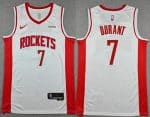 Houston Rockets #7 Kevin Durant White Sponsor Swingman Jersey