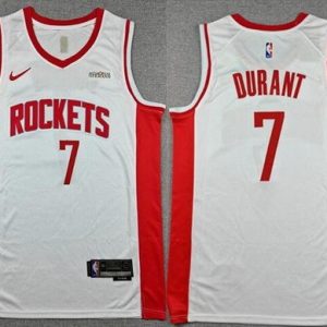 Houston Rockets #7 Kevin Durant White Sponsor Swingman Jersey