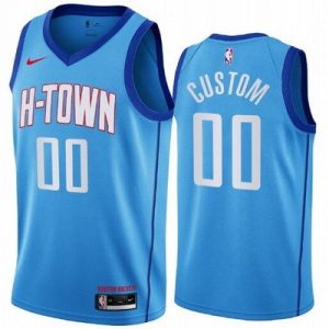 Houston Rockets Custom Blue 2021 City Icon Hot Press Jersey