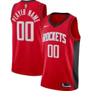 Houston Rockets Custom Red Icon Hot Press Jersey