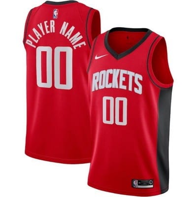 Houston Rockets Custom Red Icon Hot Press Jersey