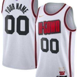Houston Rockets Custom White 2024 City Heat Press Jersey