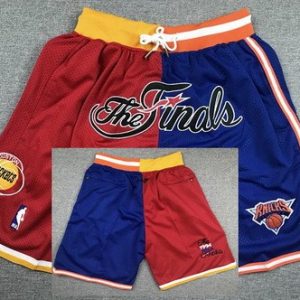 Houston Rockets New York Knicks Red Blue 1994 Finals Just Don Shorts
