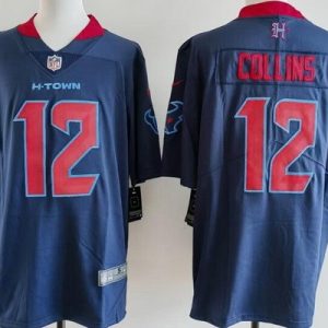 Houston Texans #12 Nico Collins Limited Navy Alternate Vapor Jersey