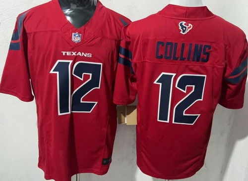 Houston Texans #12 Nico Collins Limited Red FUSE Vapor Jersey