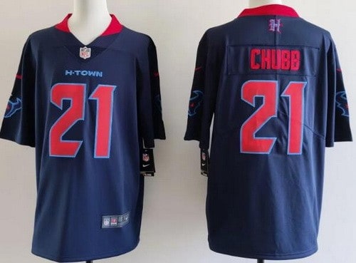 Houston Texans #21 Nick Chubb Limited Navy Alternate Vapor Jersey