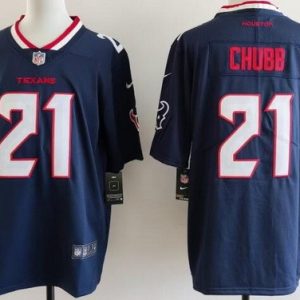 Houston Texans #21 Nick Chubb Limited Navy Vapor Jersey