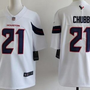 Houston Texans #21 Nick Chubb Limited White Vapor Jersey