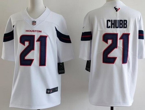 Houston Texans #21 Nick Chubb Limited White Vapor Jersey