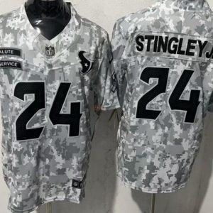 Houston Texans #24 Derek Stingley Jr Limited Arctic Camo 2024 Salute to Service Jersey