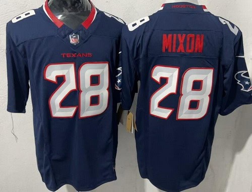 Houston Texans #28 Joe Mixon Limited Navy FUSE Vapor Jersey