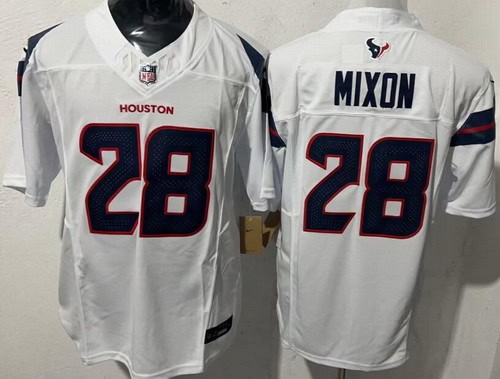 Houston Texans #28 Joe Mixon Limited White FUSE Vapor Jersey