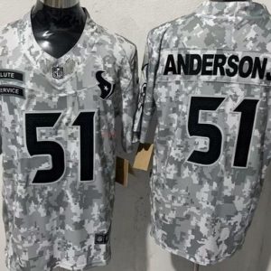 Houston Texans #51 Will Anderson Jr Limited Arctic Camo 2024 Salute to Service Jersey