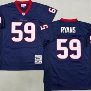 Houston Texans #59 DeMeco Ryans Navy 2006 Throwback Jersey
