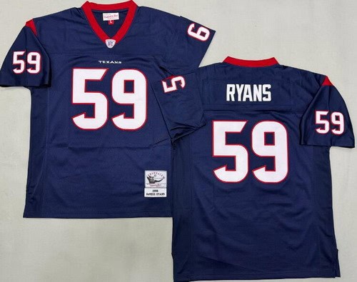 Houston Texans #59 DeMeco Ryans Navy 2006 Throwback Jersey