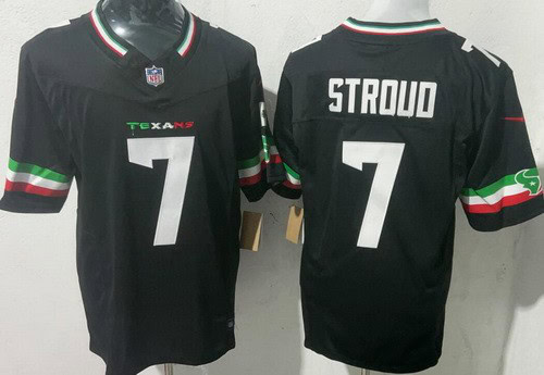 Houston Texans #7 CJ Stroud Limited Black Fashion FUSE Vapor Jersey