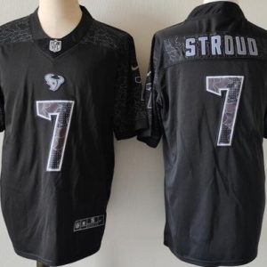 Houston Texans #7 CJ Stroud Limited Black RFLCTV Jersey