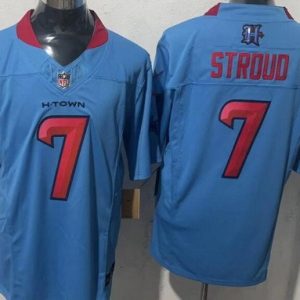 Houston Texans #7 CJ Stroud Limited Blue Fashion FUSE Vapor Jersey