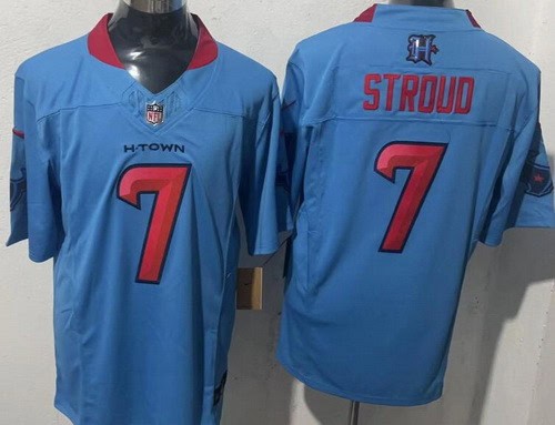 Houston Texans #7 CJ Stroud Limited Blue Fashion FUSE Vapor Jersey