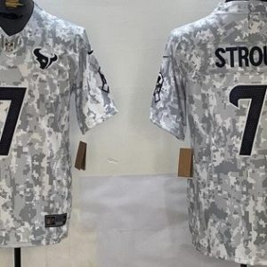 Houston Texans #7 CJ Stroud White Limited Arctic Camo 2024 Salute to Service Jersey