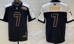 Houston Texans #7 CJ Stroud White Limited Black Gold Thanksgiving FUSE Vapor Jersey