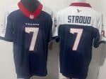 Houston Texans #7 CJ Stroud White Limited Navy Thanksgiving FUSE Vapor Jersey