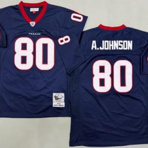 Houston Texans #80 Andre Johnson Navy 2008 Throwback Jersey
