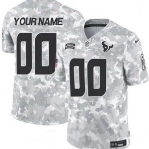 Houston Texans Customized Limited Arctic Camo 2024 Salute to Service Jersey
