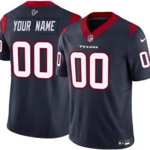 Houston Texans Customized Limited Navy FUSE Vapor Jersey