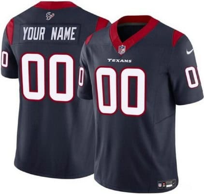 Houston Texans Customized Limited Navy FUSE Vapor Jersey