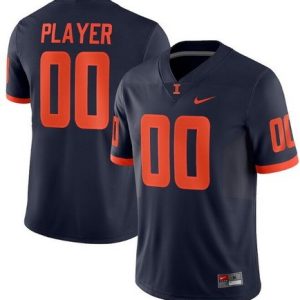 Illinois Fighting Illini Customized Limited Navy College Football Jersey