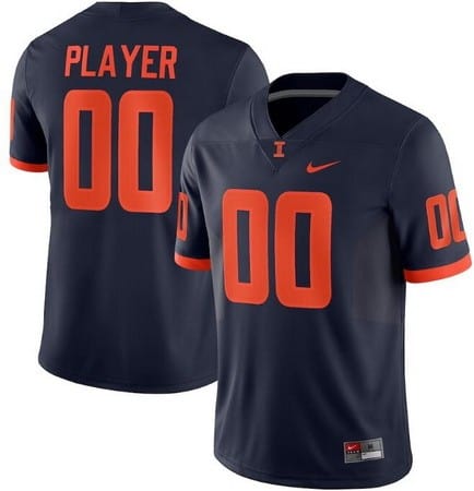 Illinois Fighting Illini Customized Limited Navy College Football Jersey