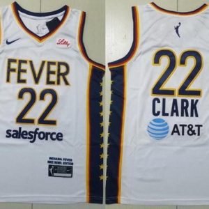 Indiana Fever #22 Caitlin Clark White Sponsor Swingman Jersey